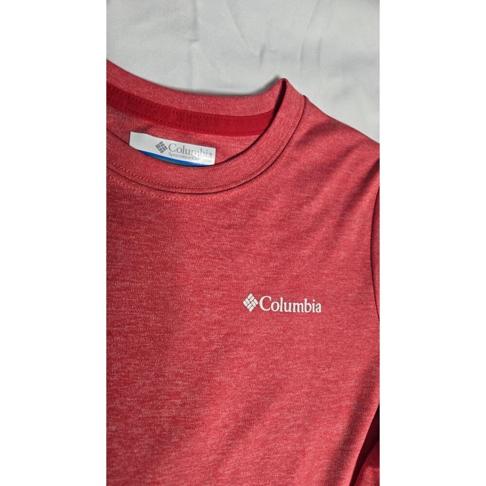 Columbia PFG Youth/Kids Small 8 Red Omni Wick Long Sleeve Performance Shirt